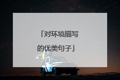 对环境描写的优美句子