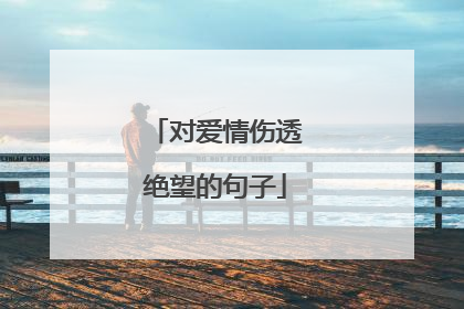 对爱情伤透绝望的句子