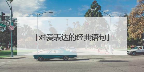 对爱表达的经典语句