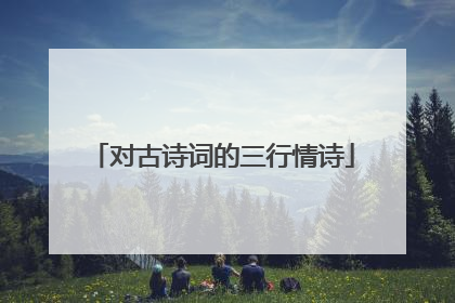 对古诗词的三行情诗