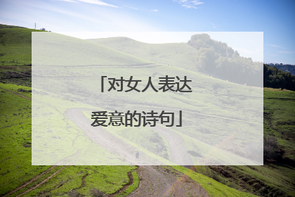 对女人表达爱意的诗句