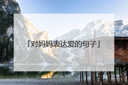 对妈妈表达爱的句子