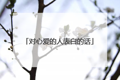 对心爱的人表白的话