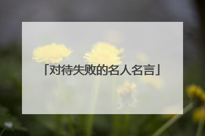 对待失败的名人名言