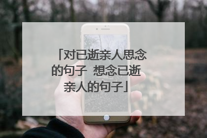 对已逝亲人思念的句子 想念已逝亲人的句子