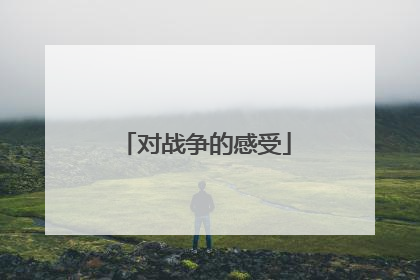 对战争的感受