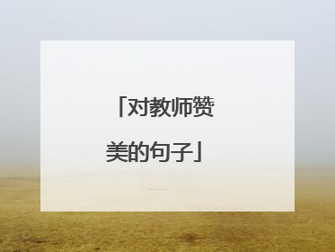 对教师赞美的句子