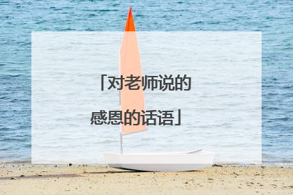 对老师说的感恩的话语
