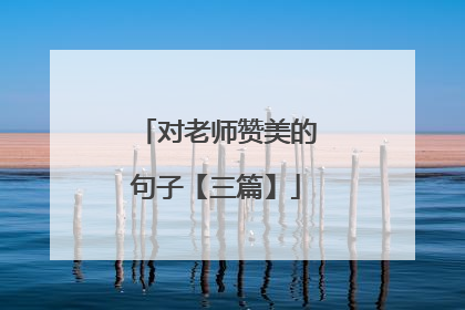 对老师赞美的句子【三篇】