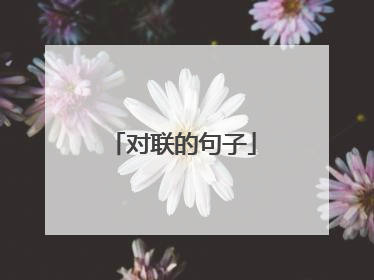 对联的句子