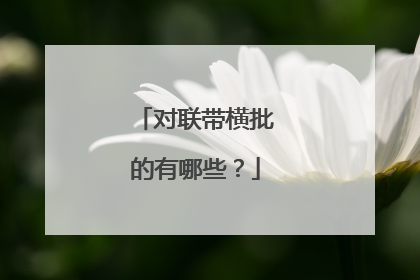 对联带横批的有哪些?