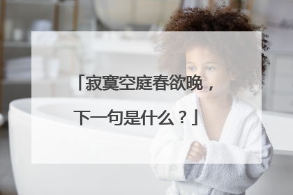 寂寞空庭春欲晚,下一句是什么?