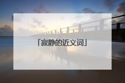 寂静的近义词