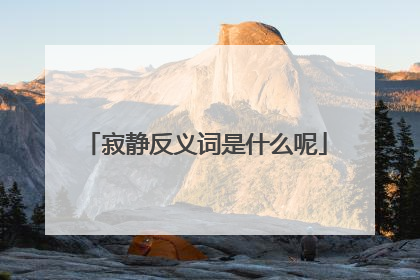 寂静反义词是什么呢