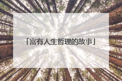 富有人生哲理的故事