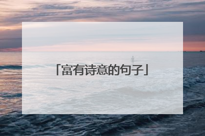富有诗意的句子