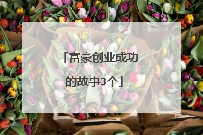 富豪创业成功的故事3个