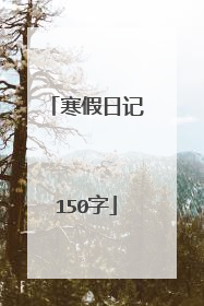 寒假日记150字