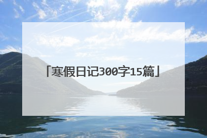 寒假日记300字15篇