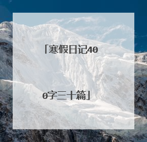 寒假日记400字三十篇