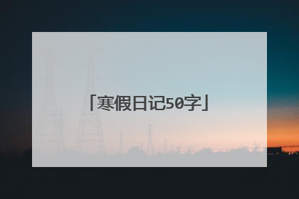 寒假日记50字