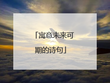 寓意未来可期的诗句