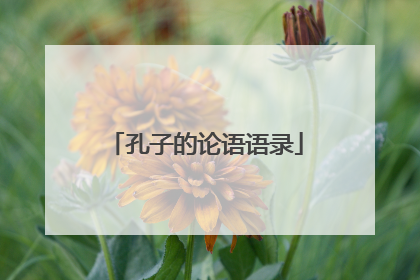 孔子的论语语录