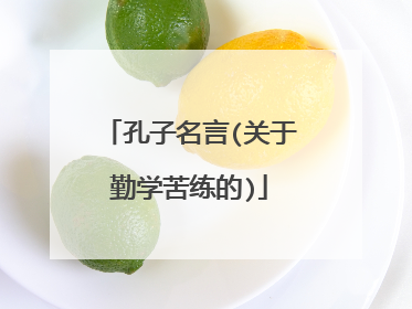 孔子名言(关于勤学苦练的)