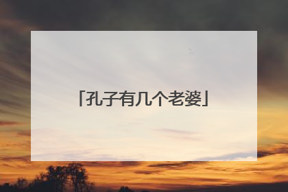 孔子有几个老婆