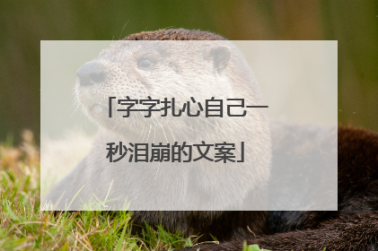 字字扎心自己一秒泪崩的文案