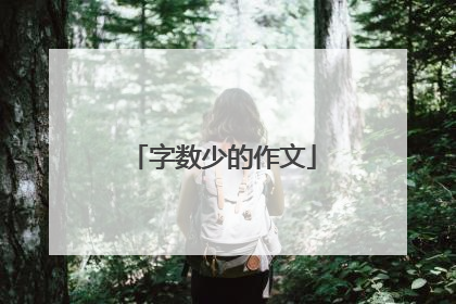 字数少的作文