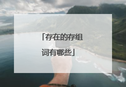 存在的存组词有哪些