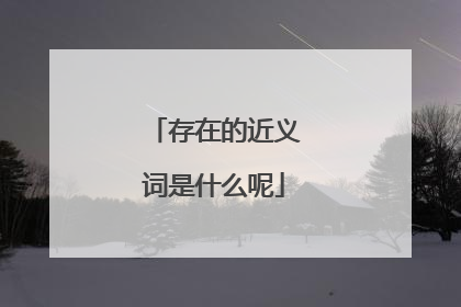 存在的近义词是什么呢