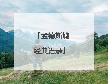 孟德斯鸠经典语录