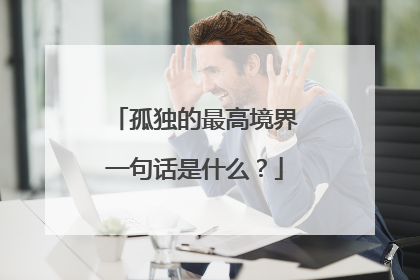 孤独的最高境界一句话是什么？