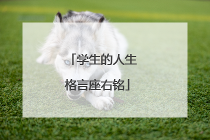 学生的人生格言座右铭