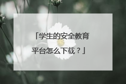 学生的安全教育平台怎么下载?