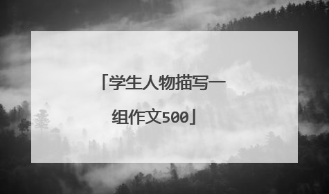 学生人物描写一组作文500