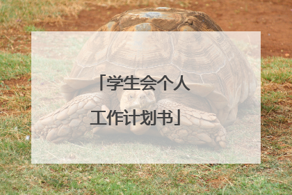 学生会个人工作计划书