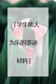 学生助人为乐的事迹材料