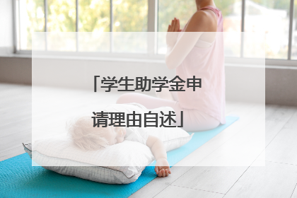 学生助学金申请理由自述