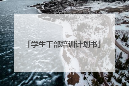 学生干部培训计划书