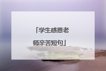 学生感恩老师辛苦短句