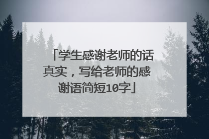 学生感谢老师的话真实,写给老师的感谢语简短10字