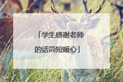 学生感谢老师的话简短暖心