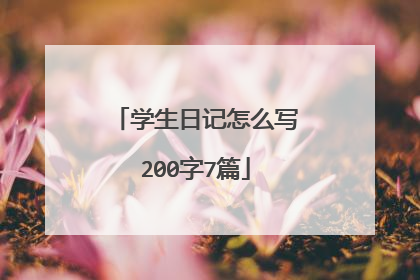 学生日记怎么写200字7篇