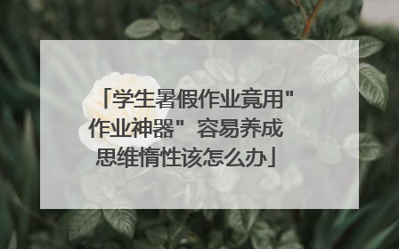 学生暑假作业竟用