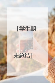 学生期末总结