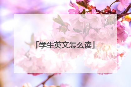 学生英文怎么读