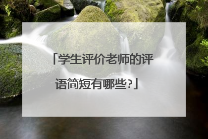 学生评价老师的评语简短有哪些?